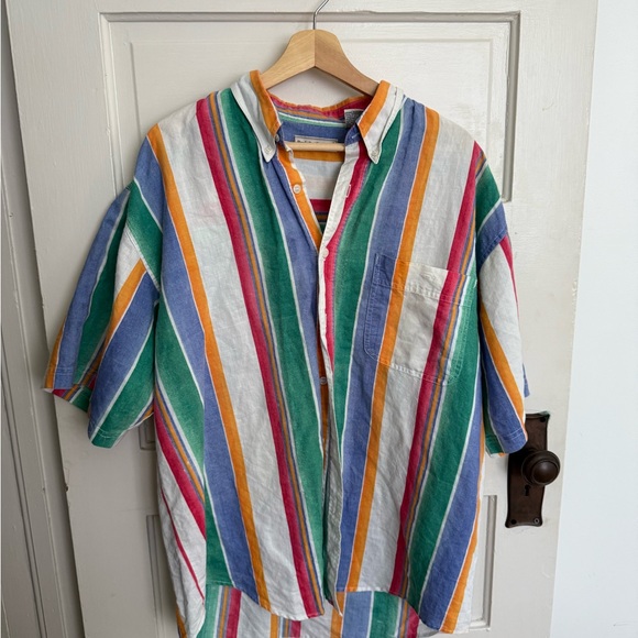 Bugle Boy Other - 90’s Bugle Boy Striped Button-Up Shirt